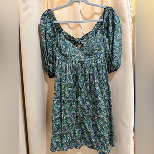 Floral Puff Sleeve Dress